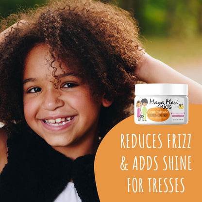 Maya Mari Kids Leave In Conditioner and Curl Cream | Hair Detangler and Smoothing Treatment Set | Curly Hair Products for Kids and Toddlers | Sulfate Free, Cruelty Free, and Made in USA