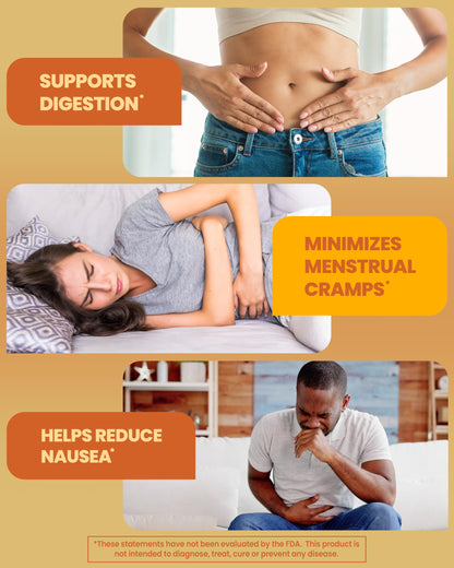 EZStrip Ease Supplement - Ginger Flavor, 30 Count - Dissolving Strips with Ginger Root Help Support Nausea Relief, Morning and Motion Sickness, and Digestion - Made in The USA, Sugar and Gluten-Free