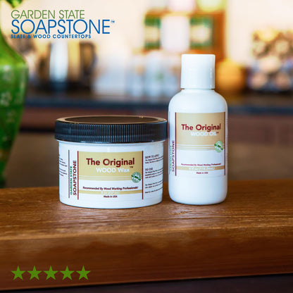 GARDEN STATE SOAPSTONE The Original Wood Oil | Food-Safe Natural Oil for Butcher Blocks & Wood Surfaces – Nourishes, Protects & Enhances Finish (4oz)