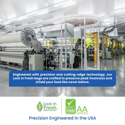 Lock In Fresh Vacuum Sealer Bags for Food - Heavy Duty Food Saver Vacuum Sealer Bag Rolls - Sous Vide, Seal a Meal Bags, 1-pack, 11" x 16' - Made in the USA