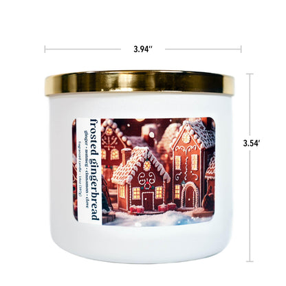 Colonial Candle Frosted Gingerbread Scented Candle, Holiday Scented Candle - Made in The USA