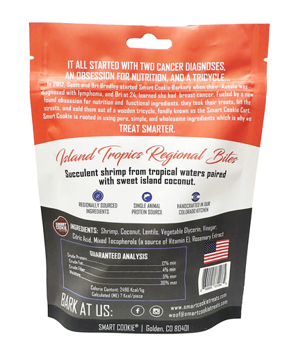 Smart Cookie All Natural Soft Dog Treats - Shrimp & Coconut - Healthy Dog Treats for Allergies, Sensitive Stomachs - Chewy, Grain Free, Human-Grade, Made in The USA - 5oz Bag, 1 Pack