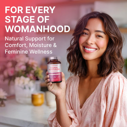 Eve's Cycle Vaginal Moisture + Tightening Supplement - Kacip Fatimah, Slippery Elm for Women, Manjakani for Vaginal Dryness - 60 Vegan Capsules - Made in USA