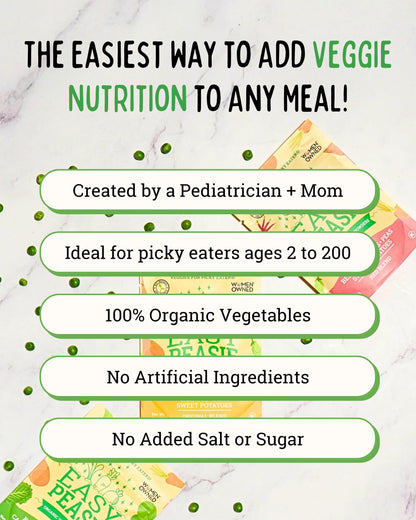 Easy Peasie Organic Veggie Powder – Green Blend – 5 oz Pouch – Vegetable Powder for Kids and Picky Eaters – Add to Meals and Smoothies