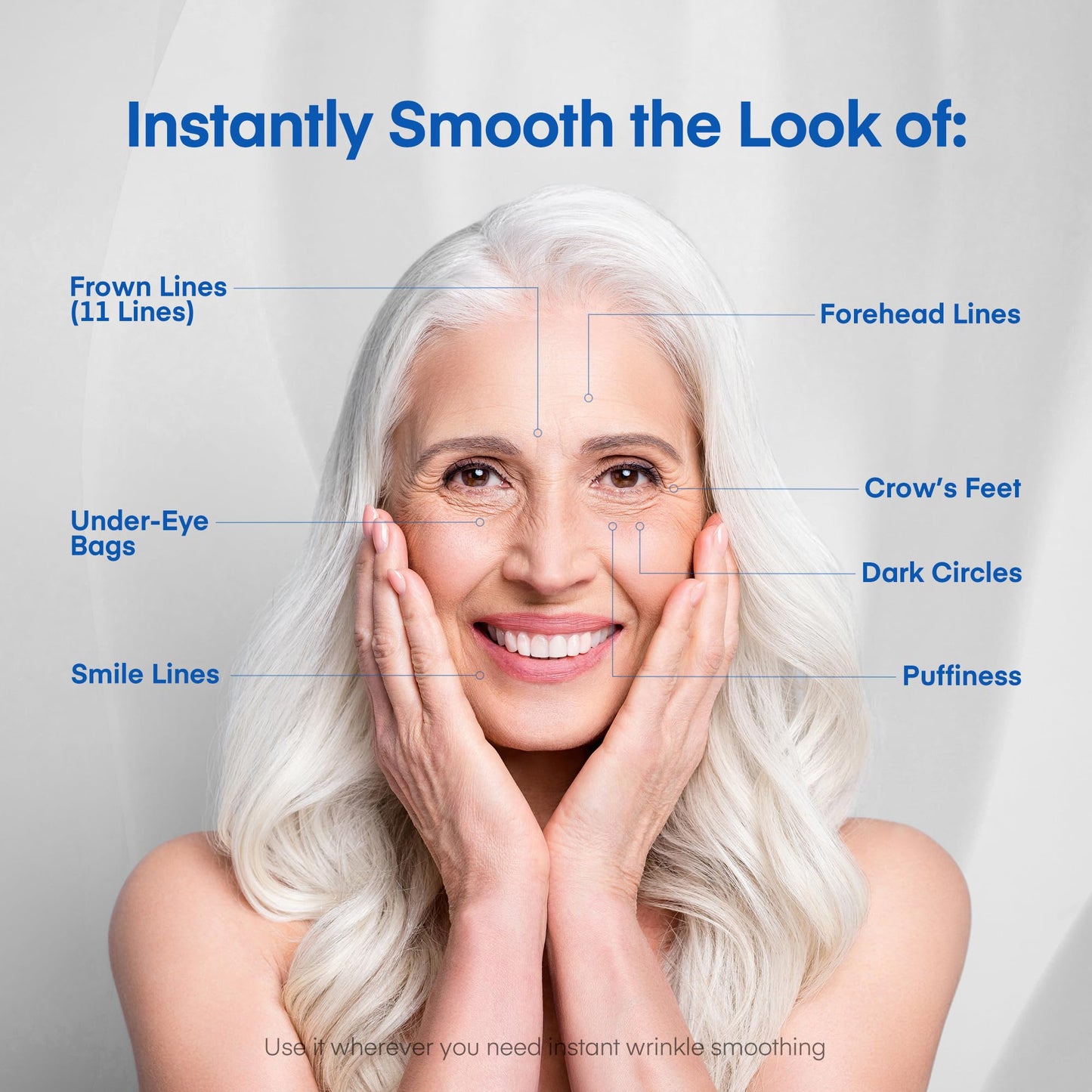 Instant Under Eye Lift Serum: Reduces Eye Bags, Wrinkles, Puffy Eyes, Dark Circles & Crow’s Feet in Minutes – Advanced Firming Polysaccharide Formula for Mature Skin – 20 mL