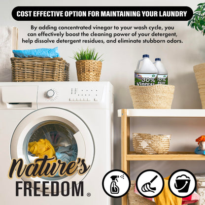 Nature's Freedom 30% Concentrated Vinegar, 2 Gallons - 6X Strength