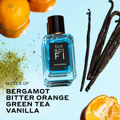 Ellis Brooklyn SCI FI Eau de Parfum – Gourmand Women's Perfume with Bergamot, Green Tea, Vanilla & Citrus, Sustainable Perfume for Women, Clean, Vegan, Cruelty-Free Fragrance, 50ml / 1.7oz
