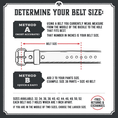 The Executive Leather Belt | Made in USA | Mens Dress/Casual Belt | Brown