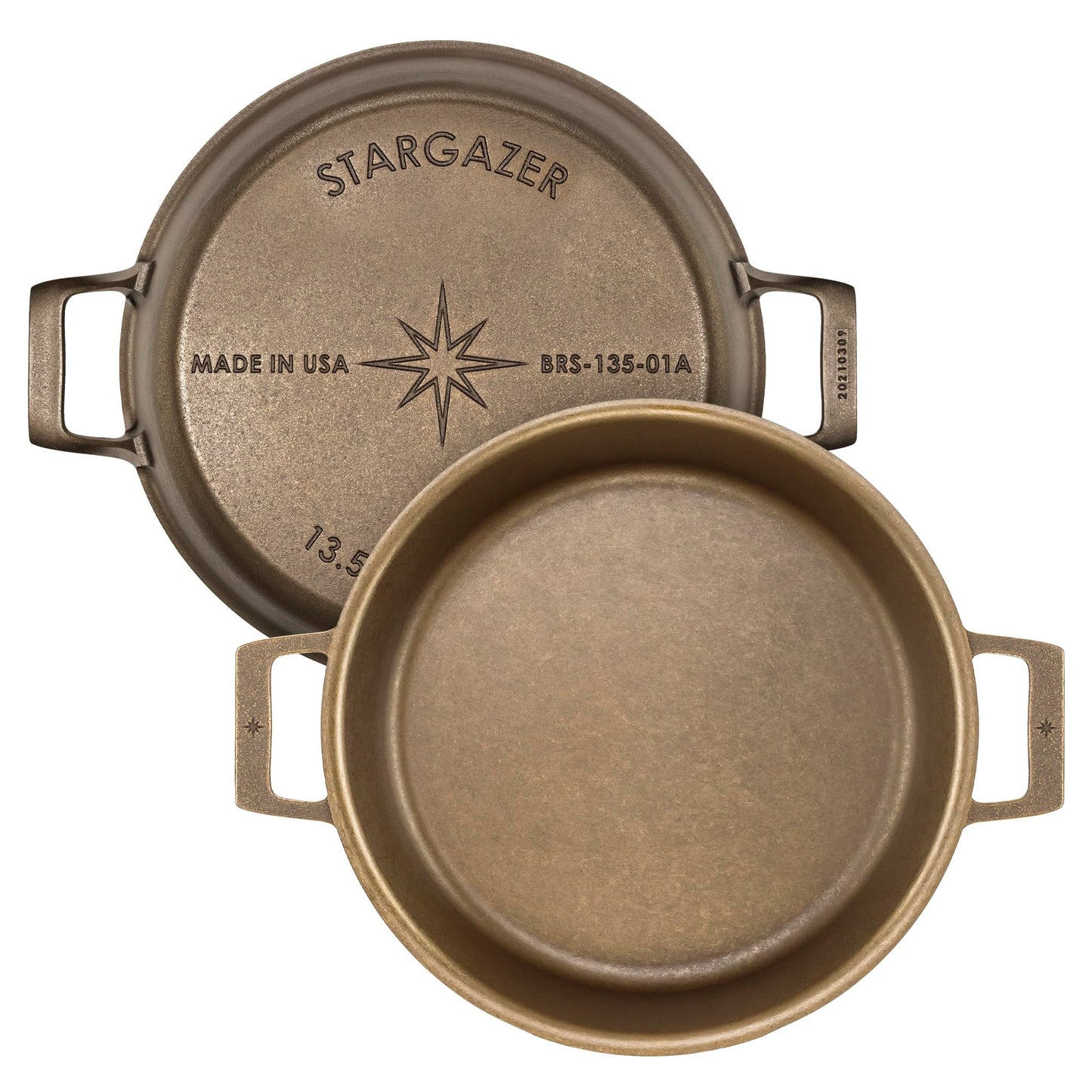 Stargazer 13.5-Inch Cast Iron Skillet | Made in USA, Seasoned, Premium Frying Pan for Grilling, Searing, Baking & More – Durable Cast Iron with Smooth Cooking Surface