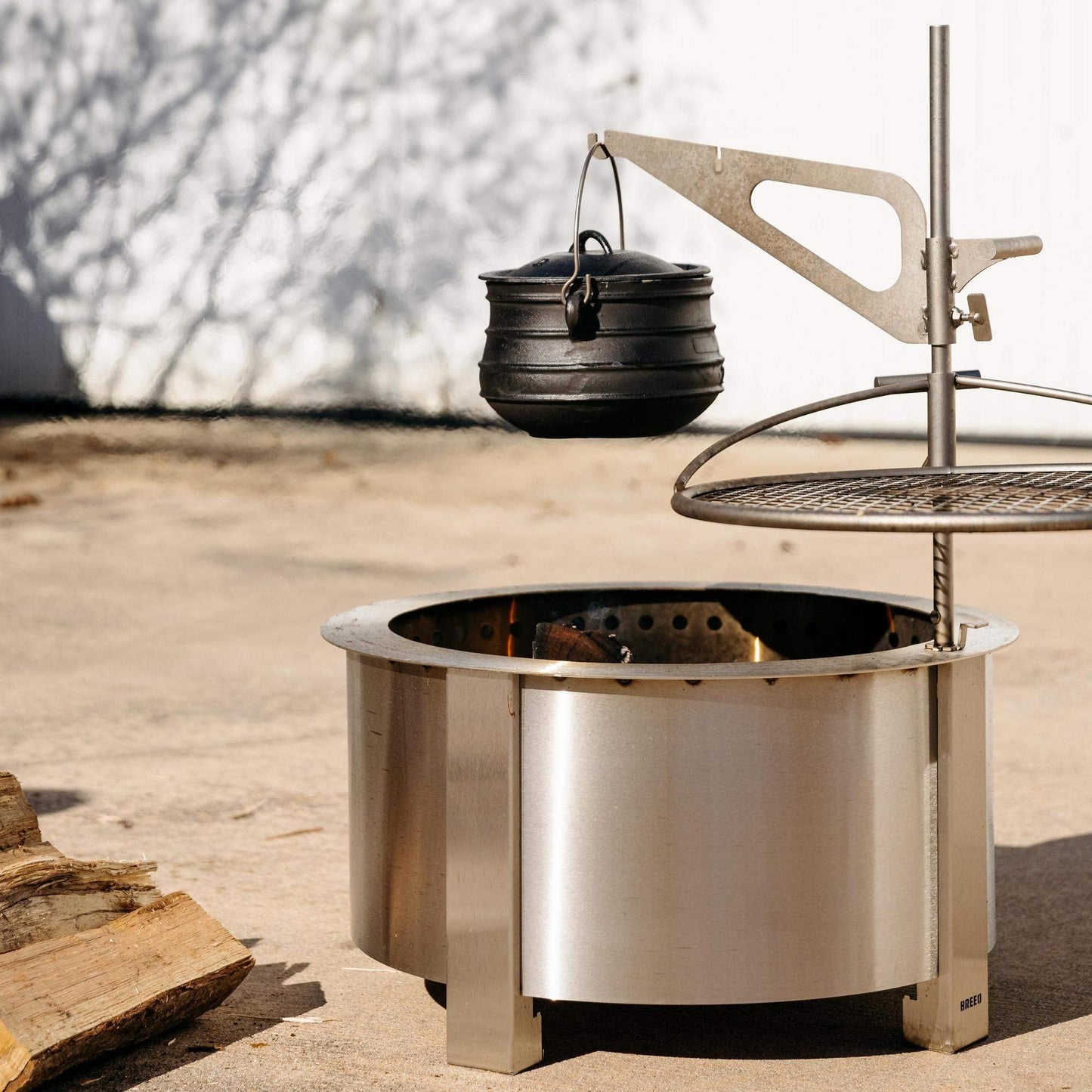 Breeo Smokeless FIrePit (X Series 24, Stainless Steel) | 27.5 inch Smokeless Fire Pit for Outside | 62 Pounds | Ideal for Families Compatible with Wide Range of Breeo Accessories