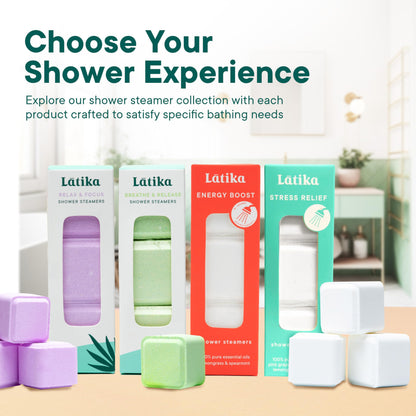 Latika Stress Relief Steamer - Aromatherapy with Pink Grapefruit, Peppermint, Lemongrass and Rosemary - Calming and Relaxing for Anxiety Relief, Spa Aromatherapy Hot Tub - Must-Haves for Women and Men