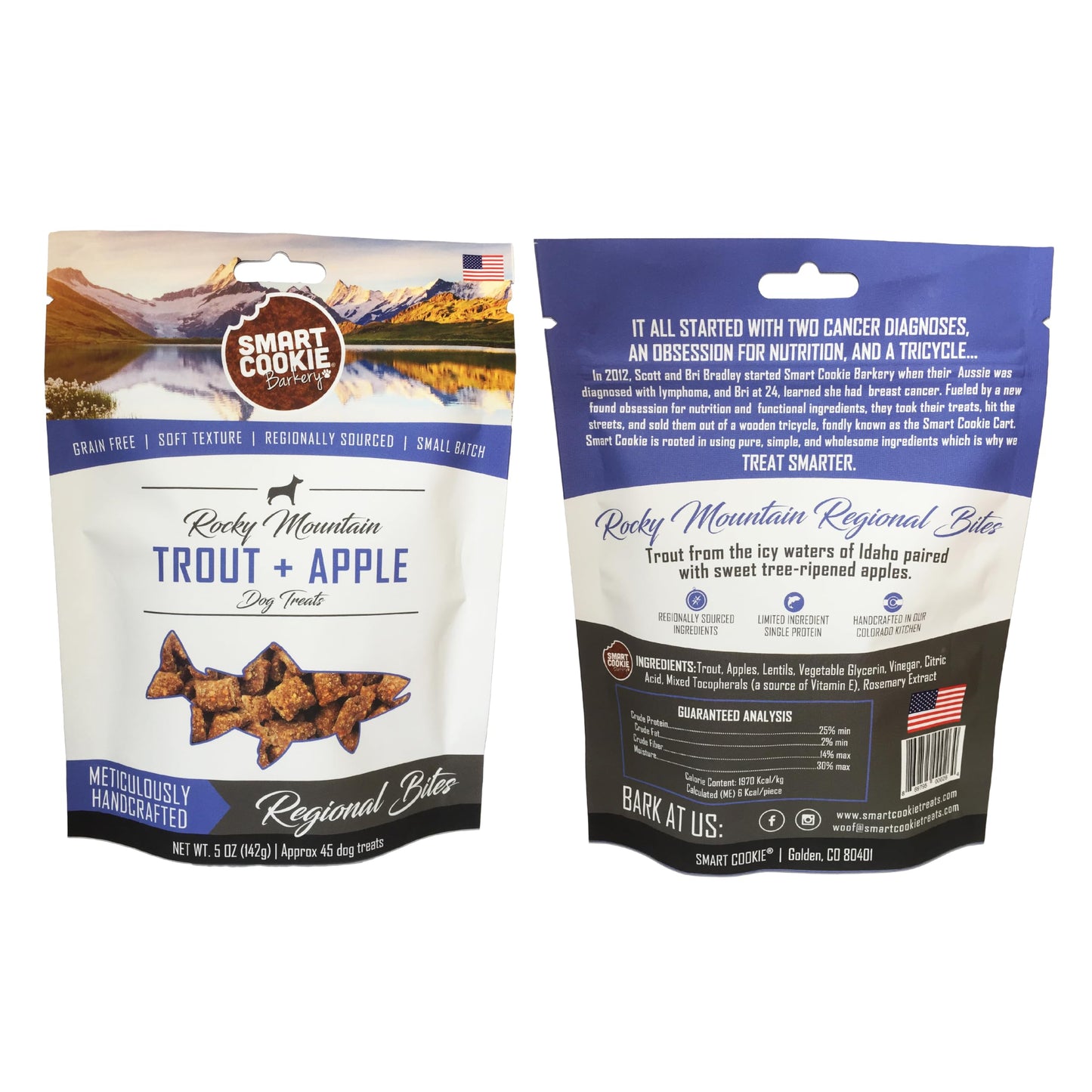 Smart Cookie All Natural Soft Dog Treats - 5 Flavor Variety Pack (5oz Each) - Healthy Dog Treats for Dogs & Puppies with Allergies, Sensitive Stomachs - Chewy, Grain Free, Made in USA
