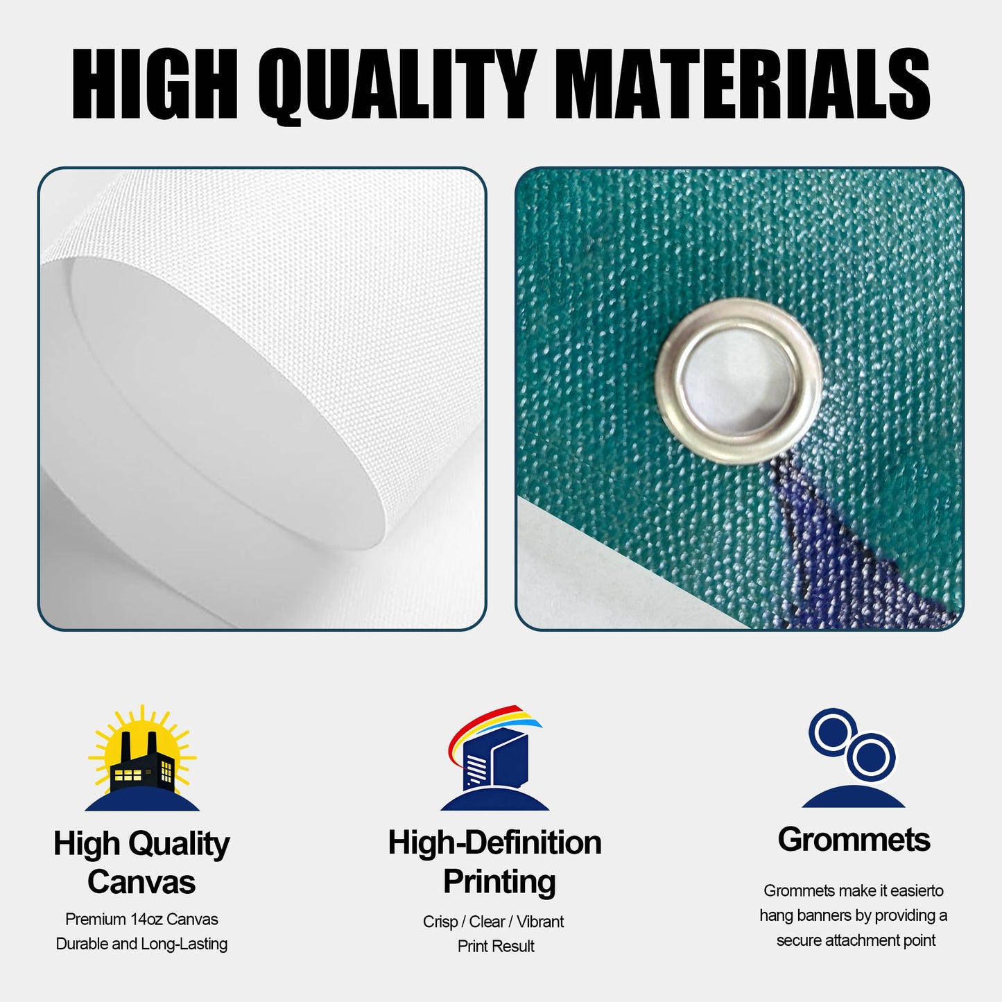 Tapuayts Custom Banners for Business Canvas Prints Indoor or Outdoor Use Personalized Banners and Signs Customize for Event Birthday Graduation Christmas Weddings Party Decoration