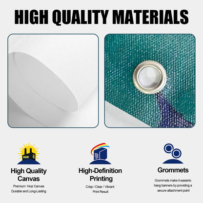 Tapuayts Custom Banners for Business Canvas Prints Indoor or Outdoor Use Personalized Banners and Signs Customize for Event Birthday Graduation Christmas Weddings Party Decoration