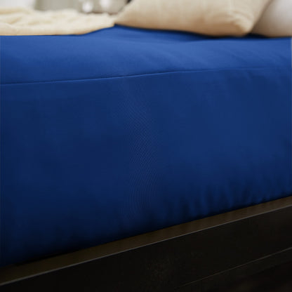 Mozaic Full Size 8-inch Cotton Twill Gel Memory Foam Futon Mattress, Blue