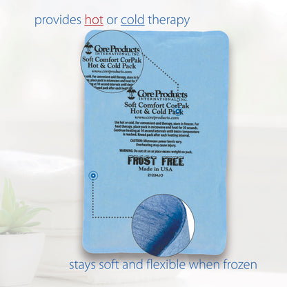 Core Products Soft Comfort CorPak, No Frost Hot and Cold Therapy Pack - 6" x 10", Made in The USA