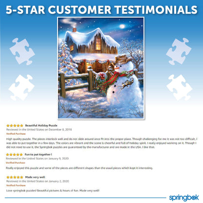 Springbok's 500 Piece Jigsaw Puzzle The Country Christmas - Made in USA