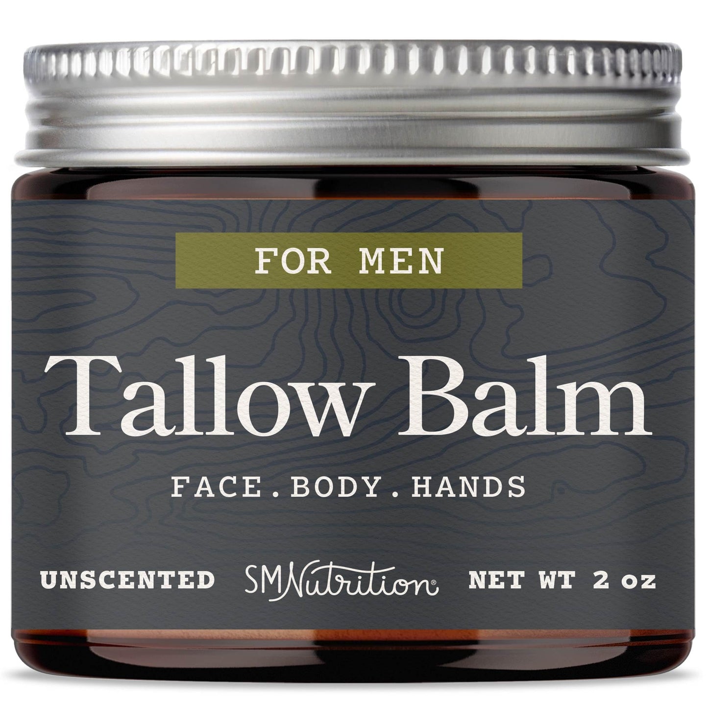 Beef Tallow Balm for Men | Face & Body | Men’s Beef Tallow for Skin Health & Barrier Support | Unscented | Moisturizing Face, Body & Hands Balm with Organic Beeswax | Grass-Fed & Cruelty-Free | 2 oz