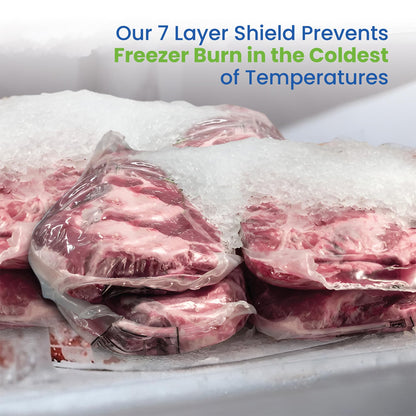 Lock In Fresh Vacuum Sealer Bags for Food - Heavy Duty Food Saver Vacuum Sealer Bag Rolls - Sous Vide, Seal a Meal Bags, 4-pack, 11" x 16' - Made in the USA