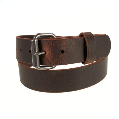 Men's Genuine Buffalo Leather Belt, 1 1/2" width, Handmade in the USA, By Amish