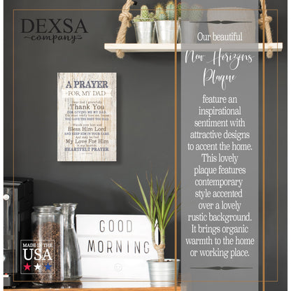 DEXSA Prayer for My Dad Wood Frame Wall Plaque for Father’s Day, Birthday Gift for Dad | Made in USA | Bonus Dad Gift, Father-in-Law Picture Frame | Best Dad Plaque from Son or Daughter