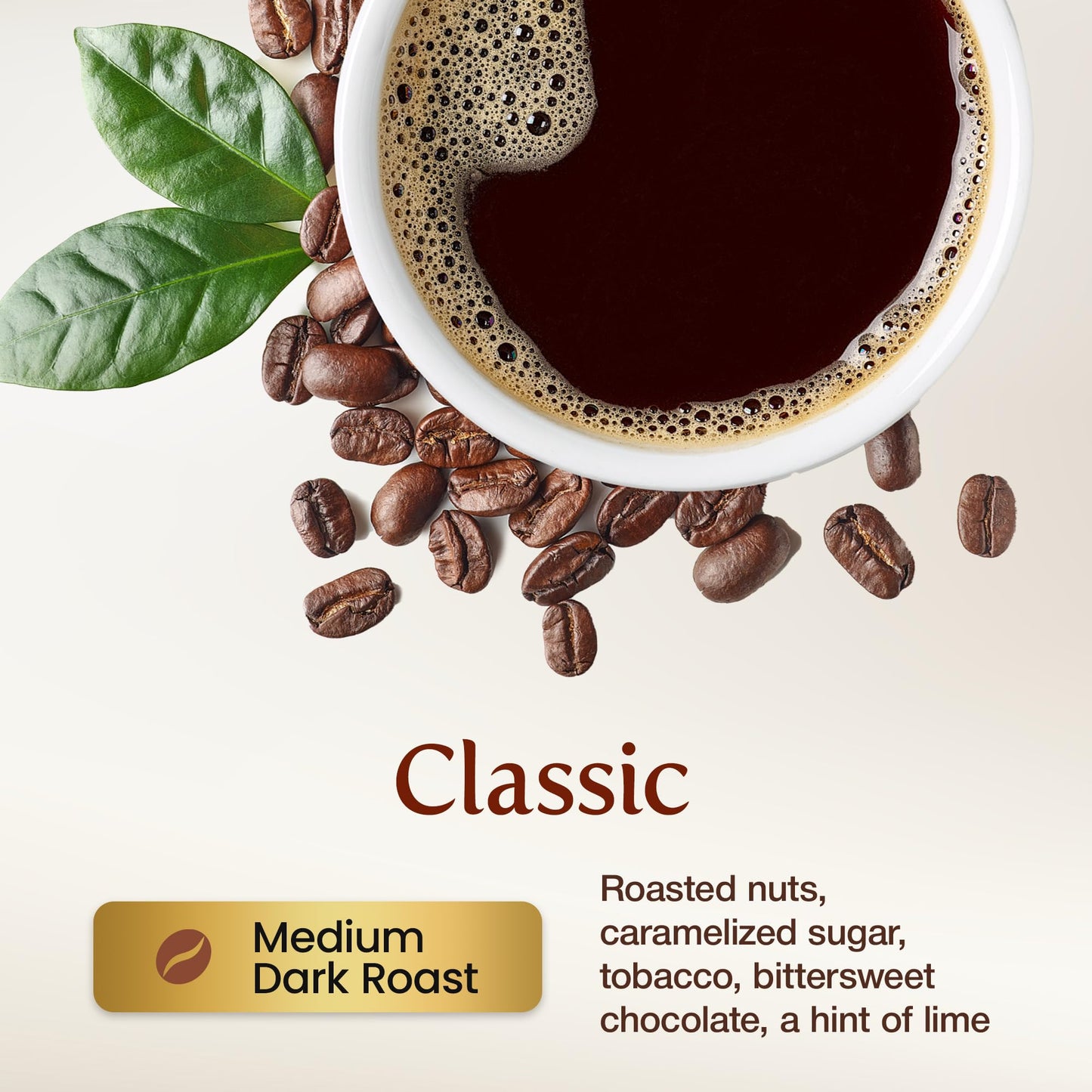 KONA EARTH - Classic, 100% Kona Coffee, Whole Coffee Beans, Classic Medium Dark Roast, Micro-Batch-Roasted, 1 lb., Pack of 1
