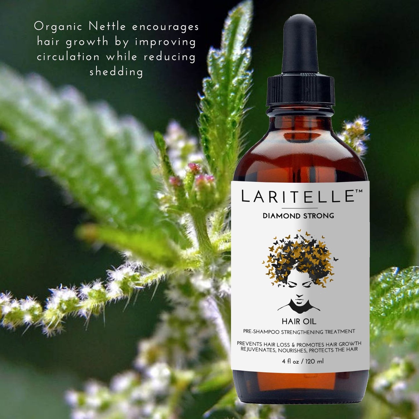Laritelle Organic Hair Loss Prevention for Men & Women 4 oz | Prevents Hair Shedding, Promotes New Healthy Hair Growth & Scalp Health | Rosemary, Lemongrass, Ginger & Cedarwood | GMO-free. Vegan