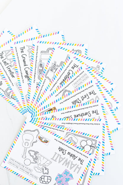 A Brighter Year 51 State Color Your Own Postcard