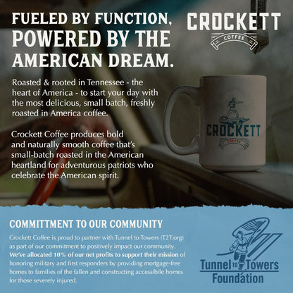 Crockett Medium Roast Ground Coffee – Bold Medium Roast Ground Coffee with Smooth Body, Balanced Flavor & Clean Finish – Perfect for Classic Coffee Drinks, All-Day Energy & Healthy Coffee Habits