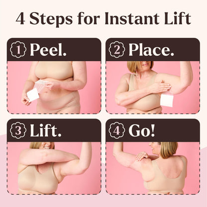 Instant Lifts Skinnies Arm Tape - Patented & Made in USA - Arm Lift Tape for Flabby Arms - Invisible & Sweatproof - 5 Pairs