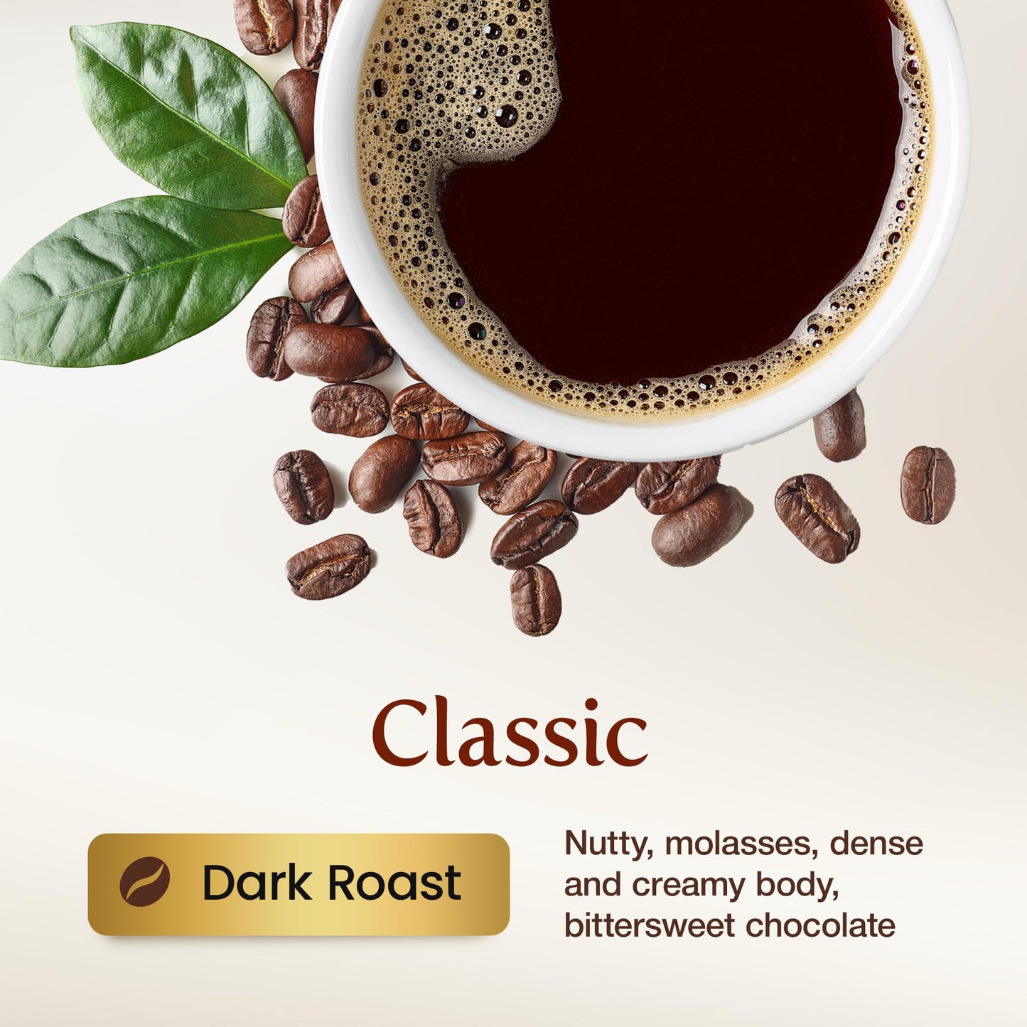 KONA EARTH - Classic, 100% Kona Coffee Beans, Classic Dark Roast Whole Bean Coffee, Micro-Batch-Roasted, 1 lb., Pack of 1