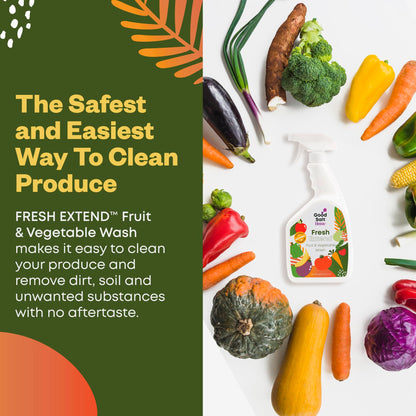 Good Salt Home Fresh Extend Fruit and Vegetable Wash, Natural Produce Cleaner, Made in the USA, 32 Ounce Bottle, 2-Pack