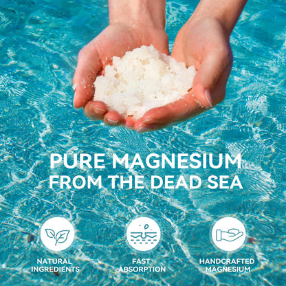 Magnesium Cream, Magnesium Lotion from The Dead Sea - Natural Ingredients - Made in USA - Use Day and Night, Lavender Magnesium Cream, 4 oz