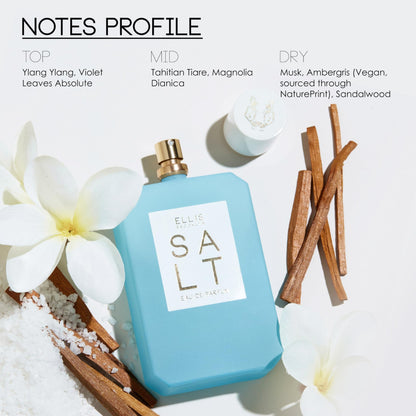 Ellis Brooklyn SALT Eau De Parfum for Women - Clean, Salty, Floral, Musk, Amber, Sandalwood Scent, 1.7 oz, Unisex, Long Lasting