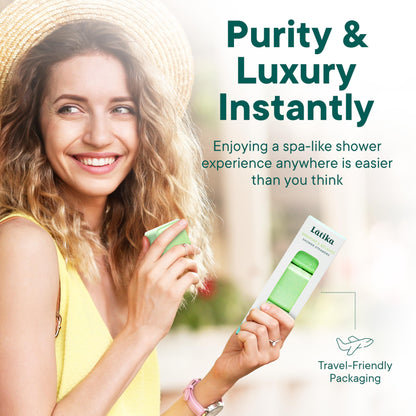 Latika Breathe & Release Aromatherapy Shower Steamer - Eucalyptus and Peppermint Essential Oils for Stress Relief, Relaxation and Anxiety Support Long-Lasting, Natural, Vegan Shower Must-Haves