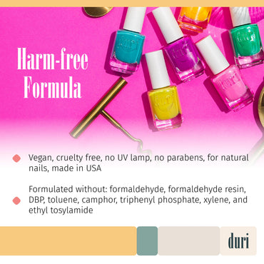 duri 792 Flamingo Frose - Bubble Gum Pink Nail Polish, Semi Matte, Full Coverage, 0.45 Fl Oz