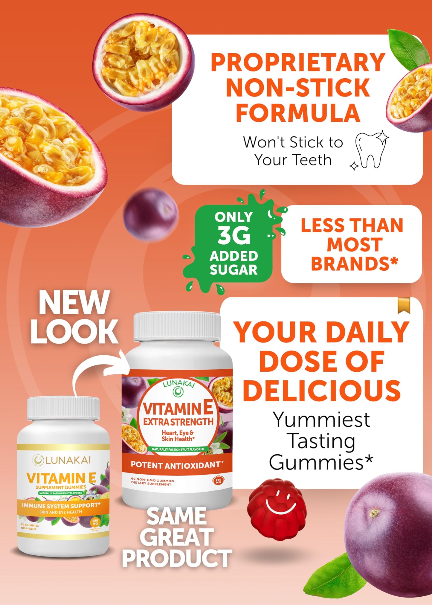 Lunakai Elderberry and Vitamin E Gummies Bundle - Immune Support Supplement with Zinc and Vitamin C Plus 1000iu Natural VIT E Gummy for Eye and Skin Health