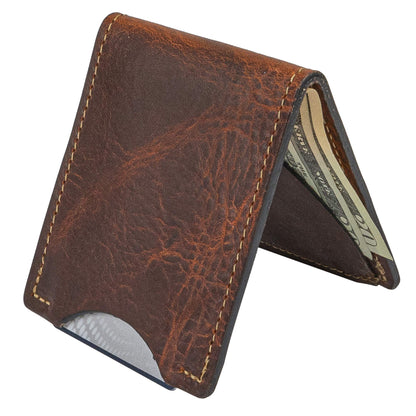 Front Pocket Slim Bifold Wallet for Men | Made in USA | Premium Full Grain Leather Men’s Wallet with Minimalist Design