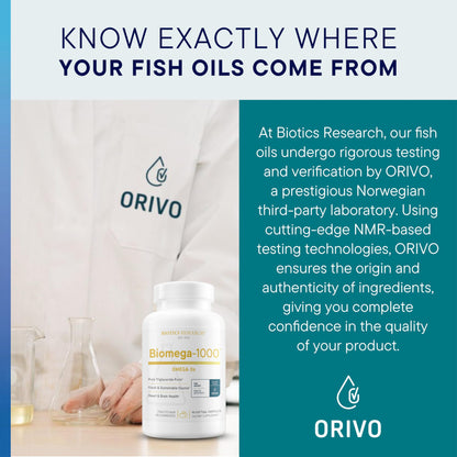 Biotics Research Biomega-1000™ Omega 3 Fish Oil with EPA/DHA -Omega-3 Fatty Acids 1000 mg- Highly Concentrated Fish Oil for Women & Men –Supports Immune, Brain & Heart Health–90 Softgels