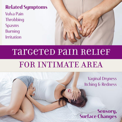Syren Intimate Relief - Advanced Relief for Sensitive Areas - Moisturizing, Calming Formula with Aloe Vera, Vitamin E, Arnica - Non-Sticky, Unscented, Paraben-Free - 1 oz Made in U.S.A