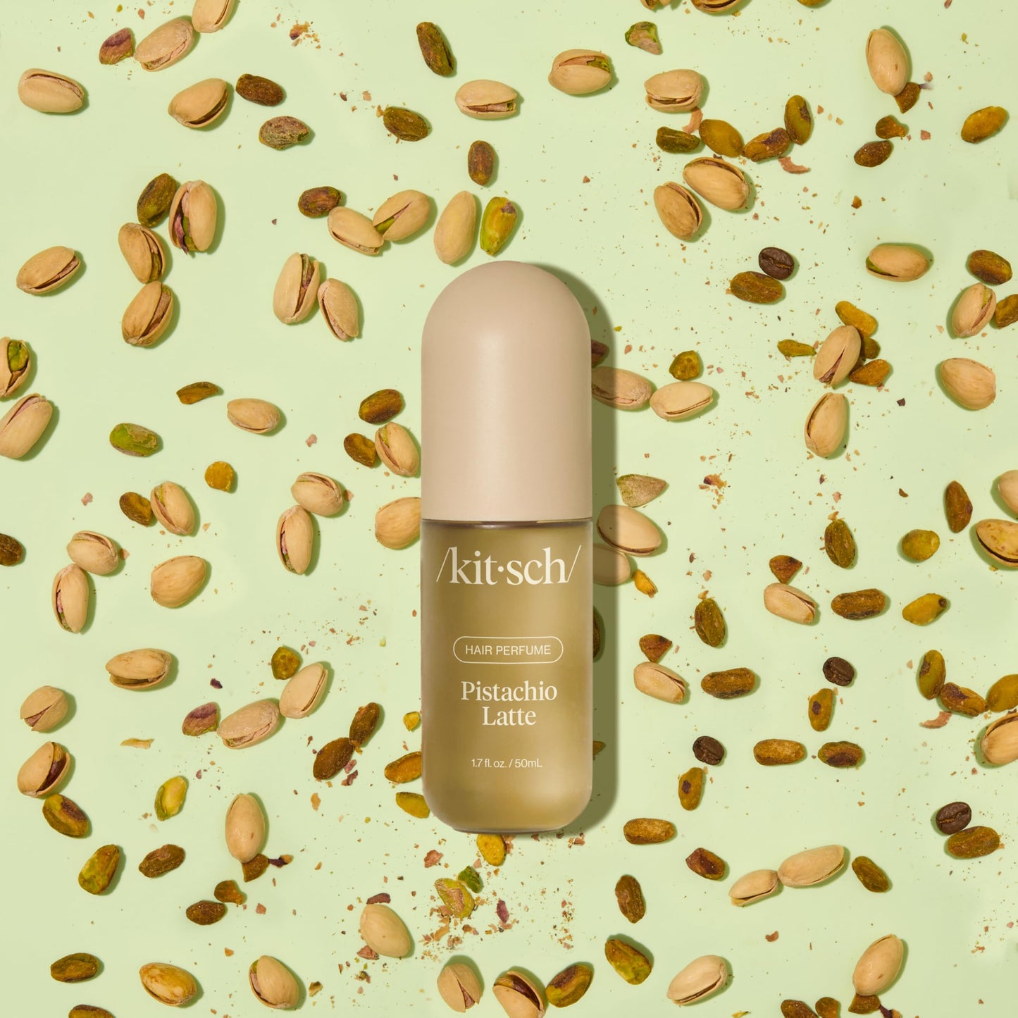 Kitsch Pistachio Latte Hair Perfume for Women - Hair Spray & Body Mist - Clean, Deodorizing & Patented Odor-Eliminating Technology - Freshen Hair, Body & Pillows - Coconut & Warm Coffee Scent - 50ml