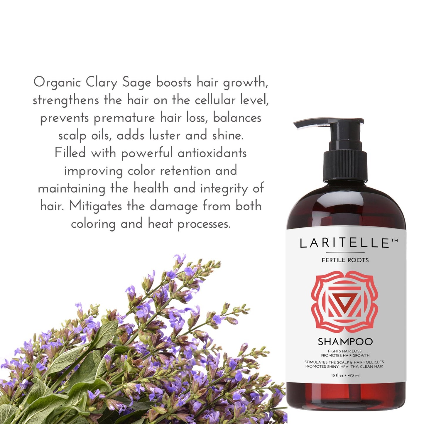 Laritelle Organic Anti-Thinning Shampoo | Fortifying, Strengthening & Rejuvenating | Prevents Hair Loss and Shedding, Promotes New Hair Growth | Ayurvedic Herbs, Lavender, Ginger, Rosemary