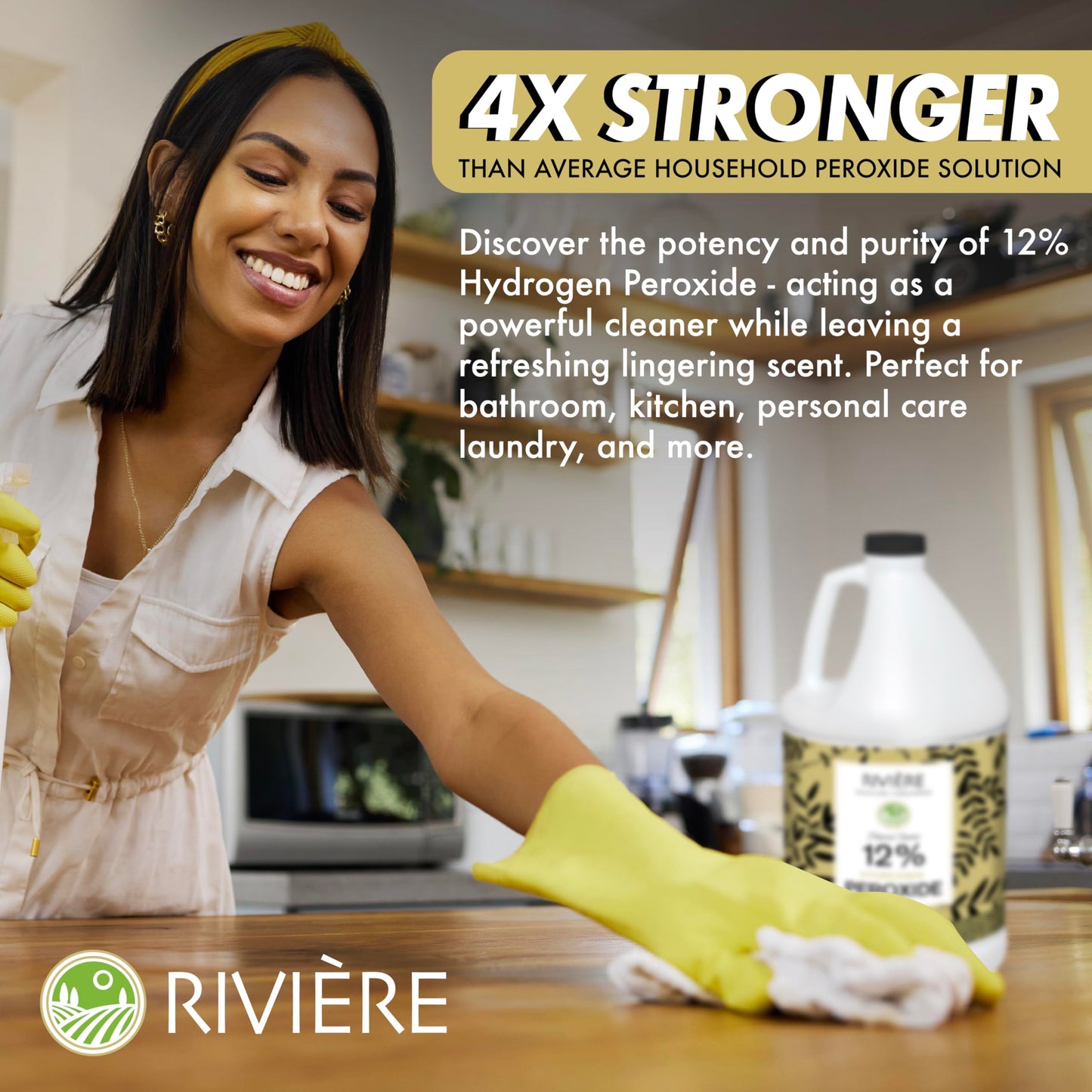 Rivière 12% Hydrogen Peroxide, 1 Gallon