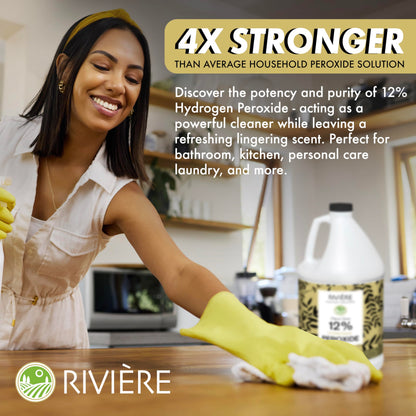 Rivière 12% Hydrogen Peroxide, 1 Gallon