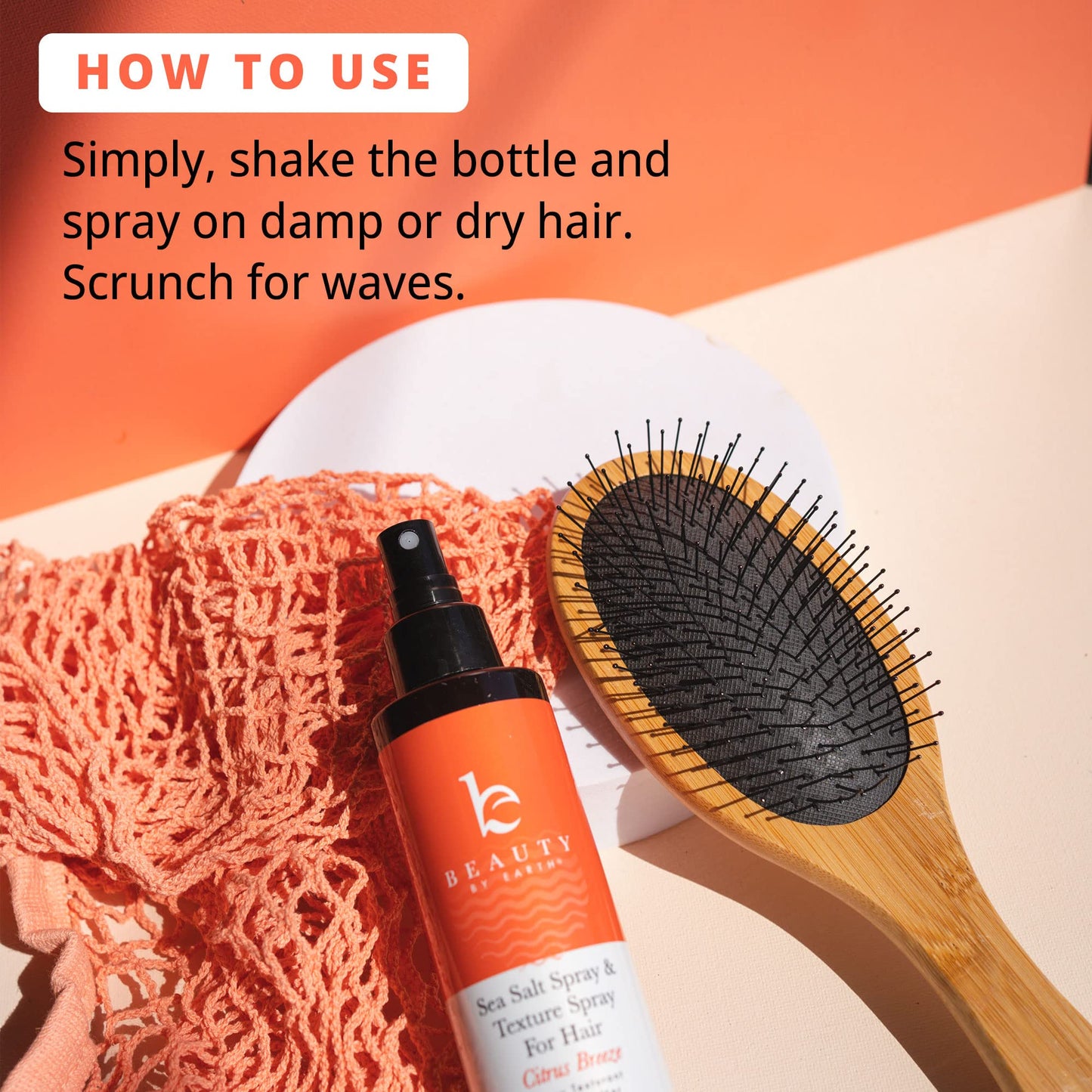 Beauty by Earth Sea Salt Spray for Hair - USA Made from Natural & Organic Ingredients, Texturing Spray for Men & Women, Hair Texture Booster for Fine Hair, Salt Water Mist
