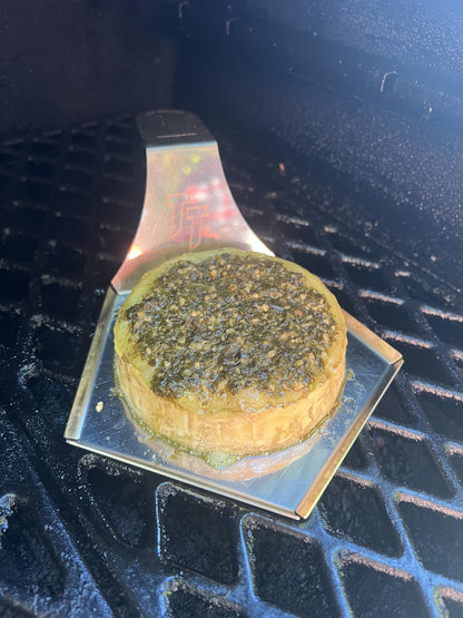 Turbo Trusser Brie Cheese Platter with Serving Knife I Easily Smoke Brie Cheese I Perfect for Smoker, Grill, & Oven I Dishwasher Safe I Made in USA I 1 Platter