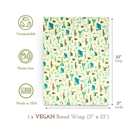 Bee's Wrap Reusable Beeswax Food Wraps Made in the USA, Eco Friendly Beeswax Wraps for Food, Sustainable Food Storage Containers, Organic Cotton Food Wrap, XL Bread Wrap for Homemade Bread