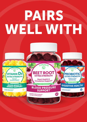 Lunakai USA Made Super Chol Gummies – 1200mg Plant Sterols & Stanols for Natural Cholesterol Support – Non-GMO Phytosterol Supplement, 60ct