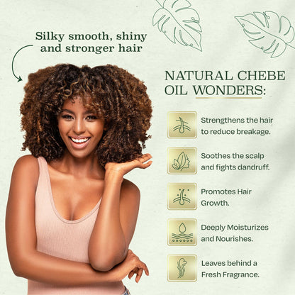Roselle Naturals Chebe Oil for Hair Growth for Black Women, Chebe Oil Hair Growth Products Made in USA 2 Pack - Chebe Powder Chebe Hair Grease for Stronger, Longer, Thicker Hair, 2 Oz