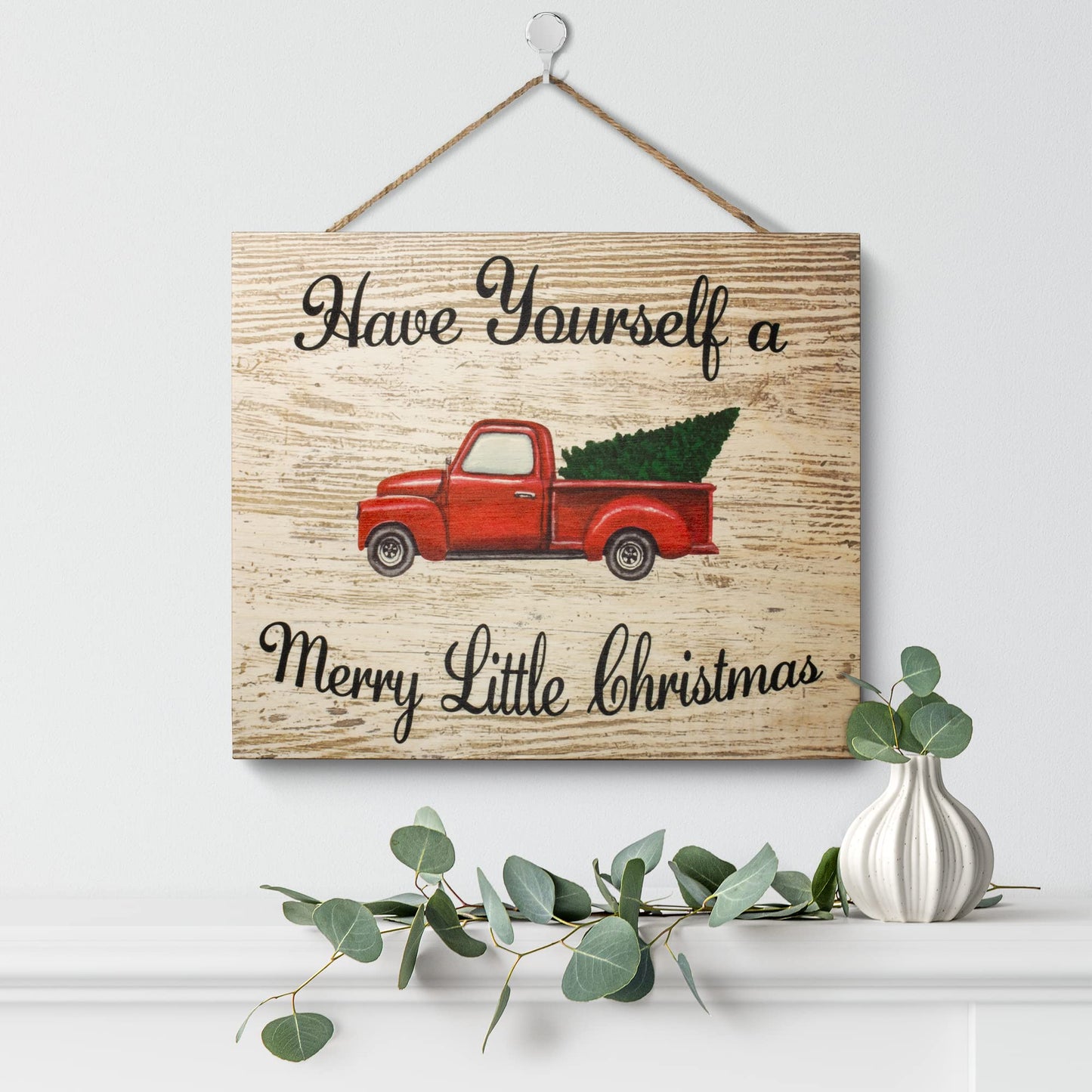 Have Yourself a Merry Little Christmas Wooden Sign and Wall Decor, Farmhouse Christmas, Made in USA